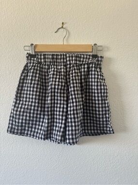 Posse Black and White Gingham Shorts